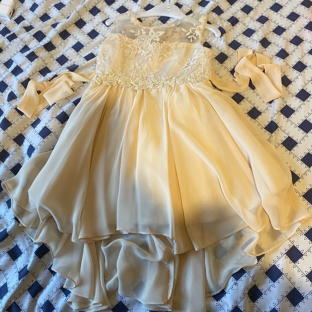 Joykid cream flower girl dress/formal